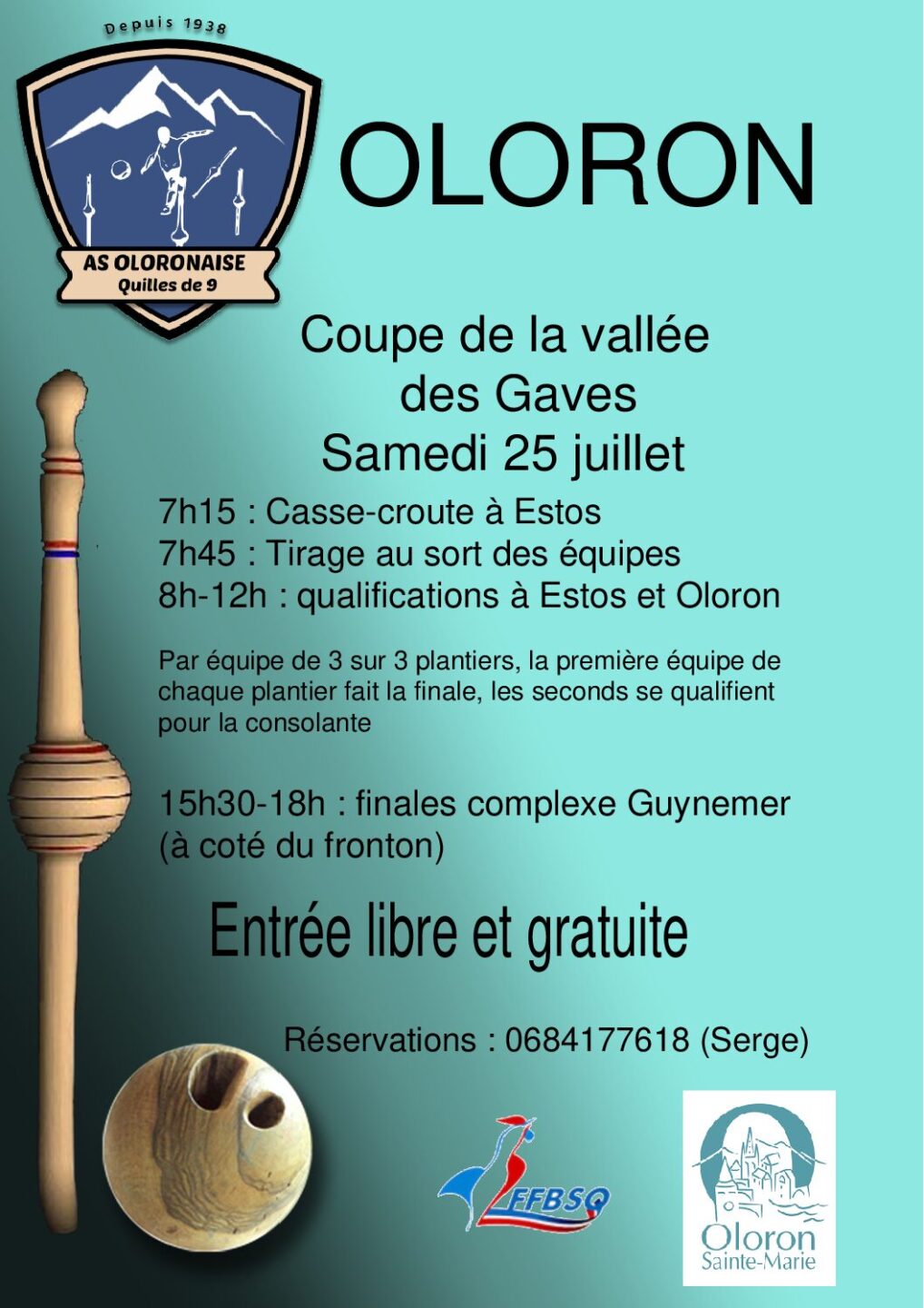 Cou^pe de la Vallée des Gaves- Quilles de 9 4 Allée du Fronton Oloron-Sainte-Marie 2026-07-25